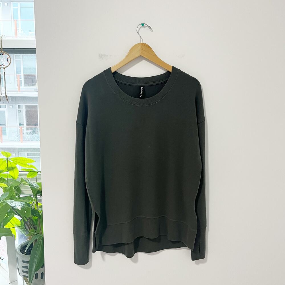 Athleta Coaster Luxe Dark Gray Sweatshirt Size Small